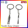 2015 New product tooth shape love couple keychain key ring key chain